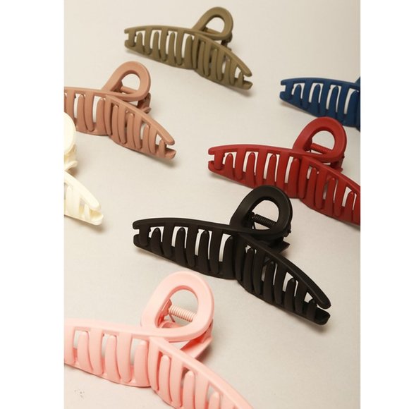 NEW Large Big Thick Hair Strong Modern French Twist Matte Hair Claw Clips - Picture 2 of 6